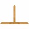 Ekena Millwork Portland Rough Sawn Timber Gable Bracket, Western Red Cedar, 60"W x 40"H x 4"D x 4"F, 16/12 Pitch GBW060X40X0404POR00RWR - alternate 1